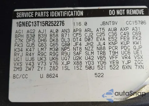 2005 Chevrolet Tahoe Z71 from USA, damaged, VIN 1GNEC13T15R252276